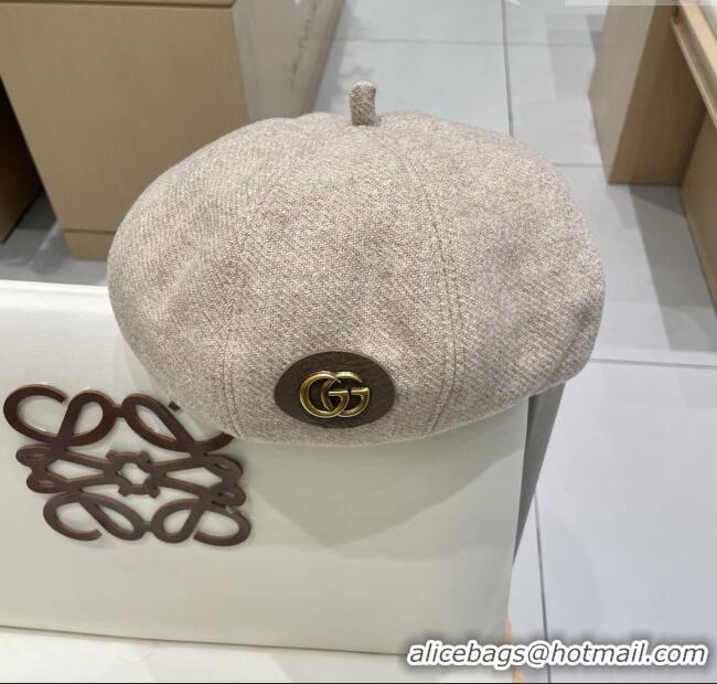 Luxury Classic Gucci Beret Hat G071815 Beige 2025