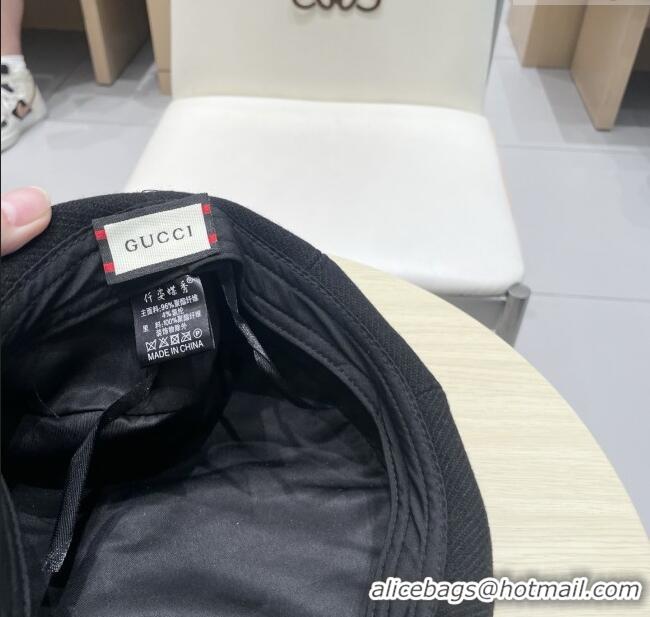 Buy Fashionable Gucci Beret Hat G071816 Black 2025