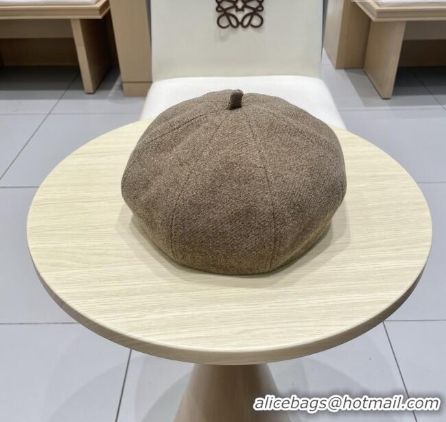 Best Quality Gucci Beret Hat G071817 Light Brown 2025