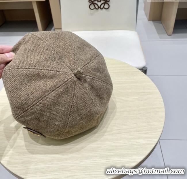 Best Quality Gucci Beret Hat G071817 Light Brown 2025