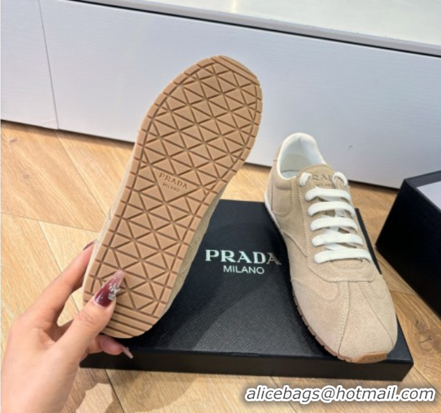 Perfect Prada Suede Sneakers Beige 2025 PR082501