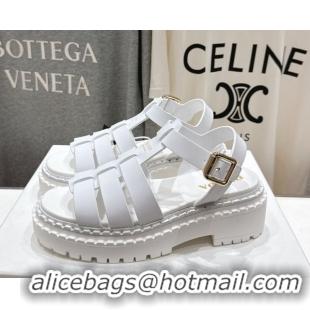 Pretty Style Prada Calf Leather sandals White 2025 PR082502