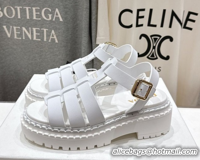 Pretty Style Prada Calf Leather sandals White 2025 PR082502