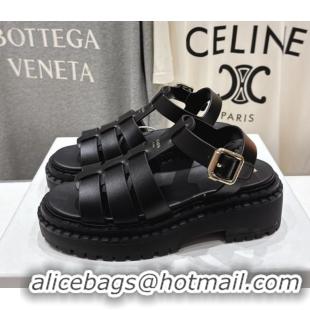 Top Grade Prada Calf Leather sandals Black 2025 PR082502