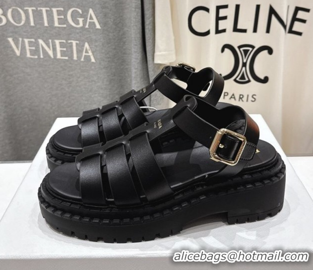 Top Grade Prada Calf Leather sandals Black 2025 PR082502