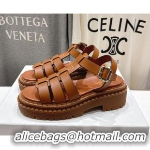 Good Product Prada Calf Leather sandals Brown 2025 PR082502