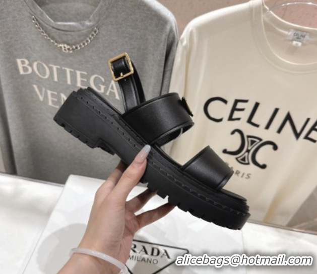 Unique Style Prada Leather sandals Black 2025 PR082505