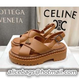 Best Product Prada Rubber sandals Brown 2025 PR082506