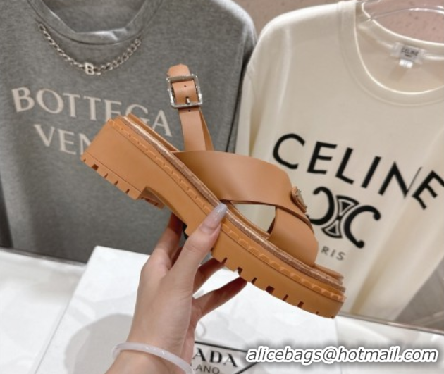 Best Product Prada Rubber sandals Brown 2025 PR082506