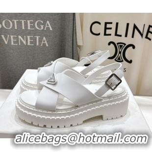 Buy Discount Prada Rubber sandals White 2025 PR082506