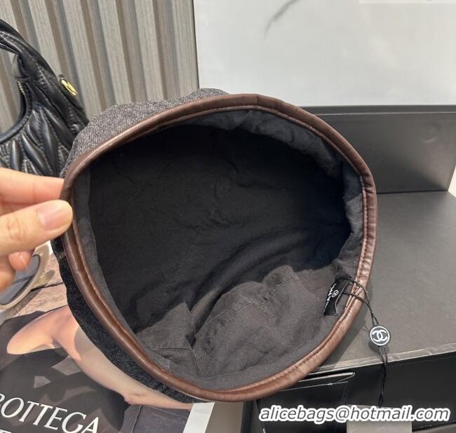 Buy Luxury Chanel Denim Beret Hat CH071819 Black 2025