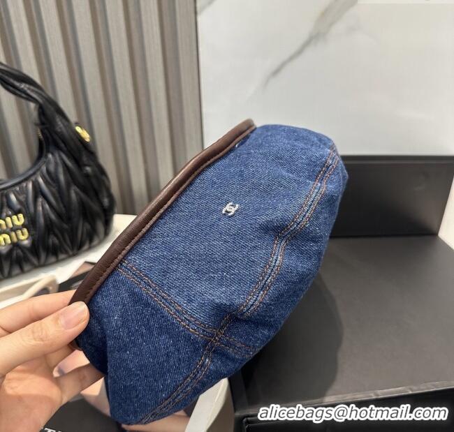 Best Price Chanel Denim Beret Hat CH071818 Blue 2025