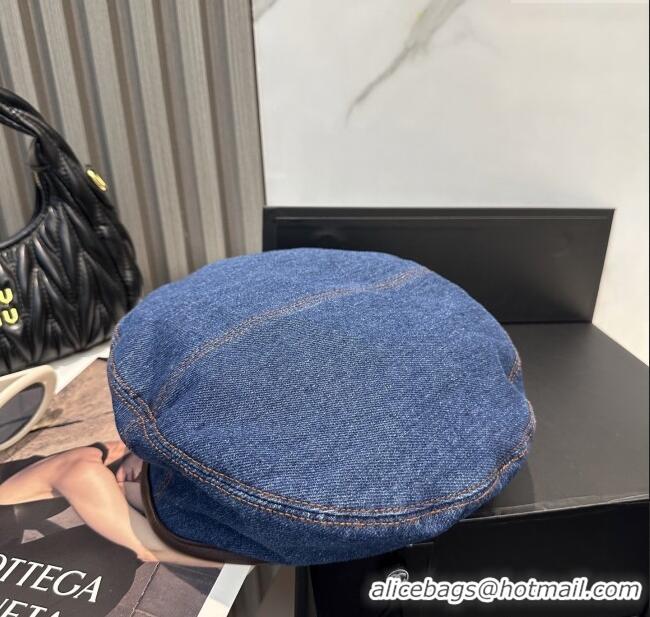Best Price Chanel Denim Beret Hat CH071818 Blue 2025