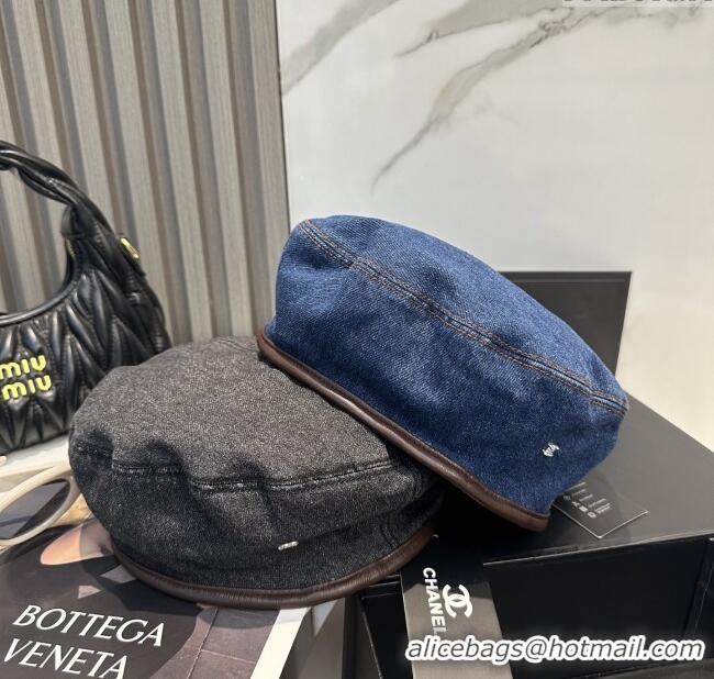 Best Price Chanel Denim Beret Hat CH071818 Blue 2025
