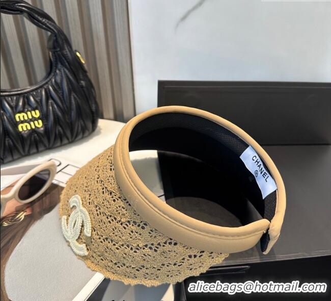 Most Popular Chanel Crochet Visor Hat 0724 Khaki 2025