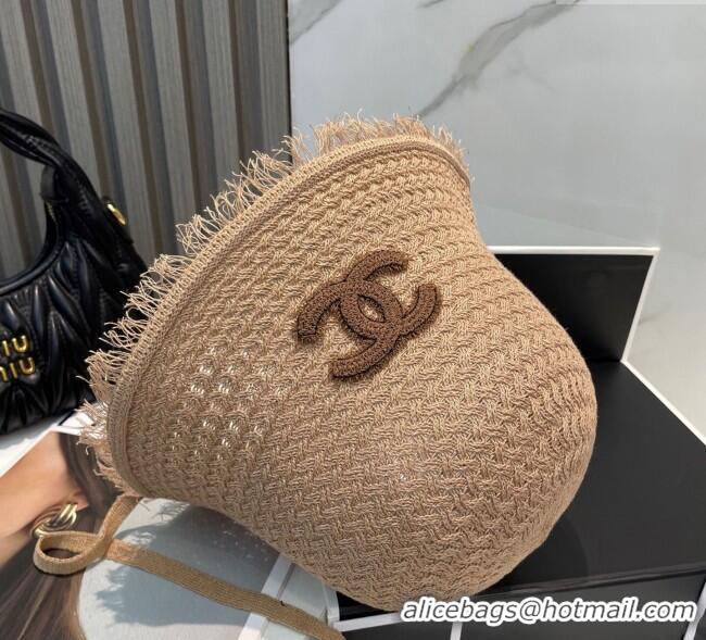 Best Price Chanel Fringe Bucket Hat 0724 Brown 2025