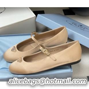 Charming Prada Satin ballerinas flat Nude 2025 1F793N