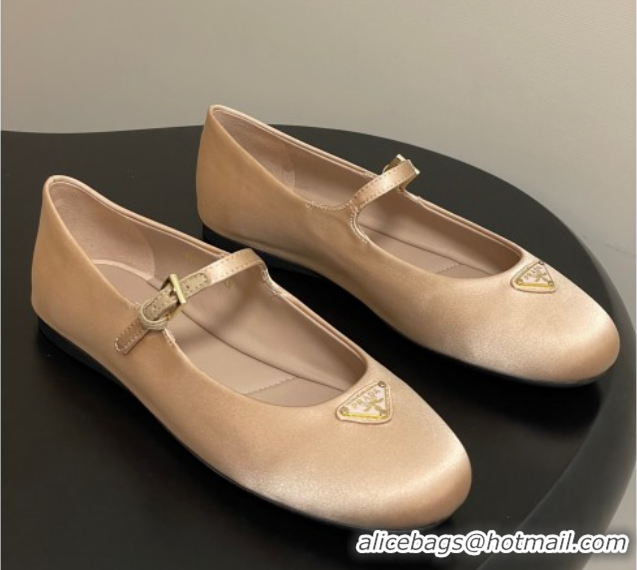 Charming Prada Satin ballerinas flat Nude 2025 1F793N