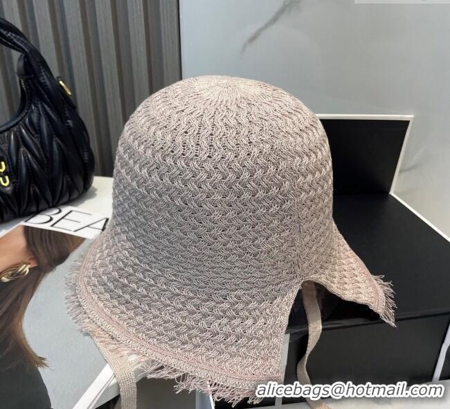 Cheapest Chanel Fringe Bucket Hat 0724 Grey 2025