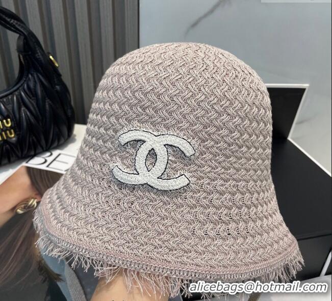 Cheapest Chanel Fringe Bucket Hat 0724 Grey 2025