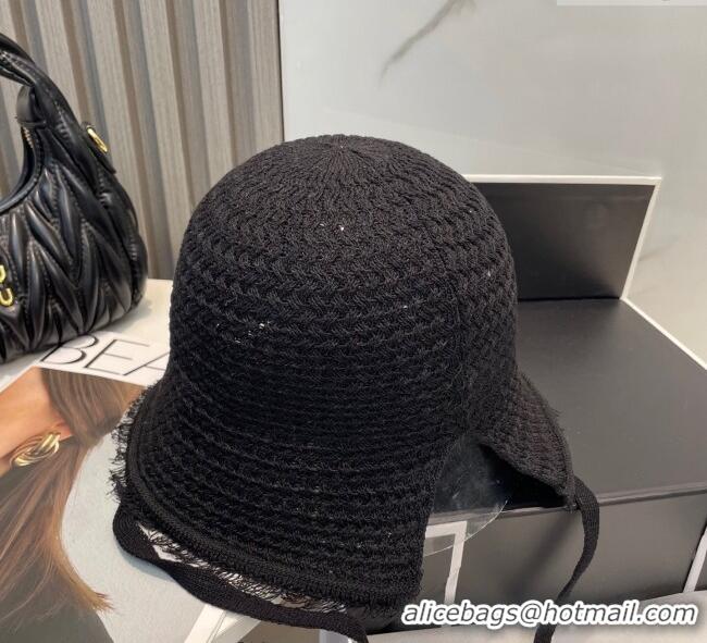Low Cost Chanel Fringe Bucket Hat 0724 Black 2025