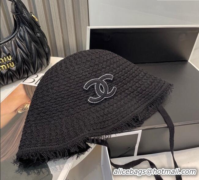 Low Cost Chanel Fringe Bucket Hat 0724 Black 2025