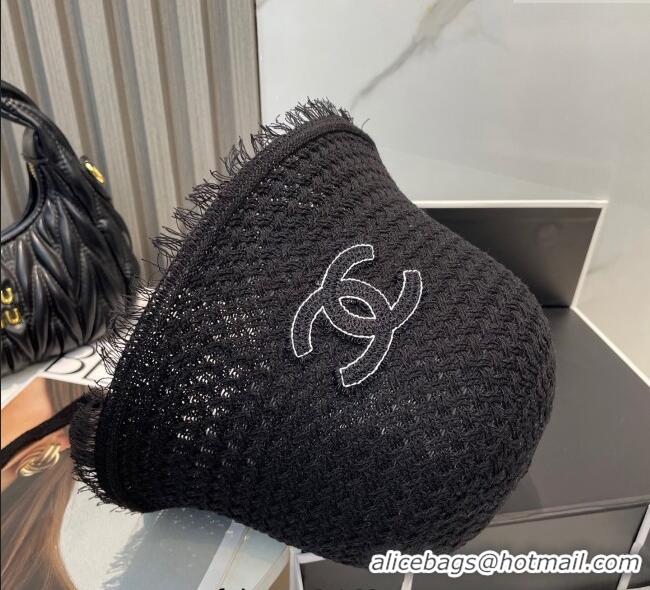 Low Cost Chanel Fringe Bucket Hat 0724 Black 2025