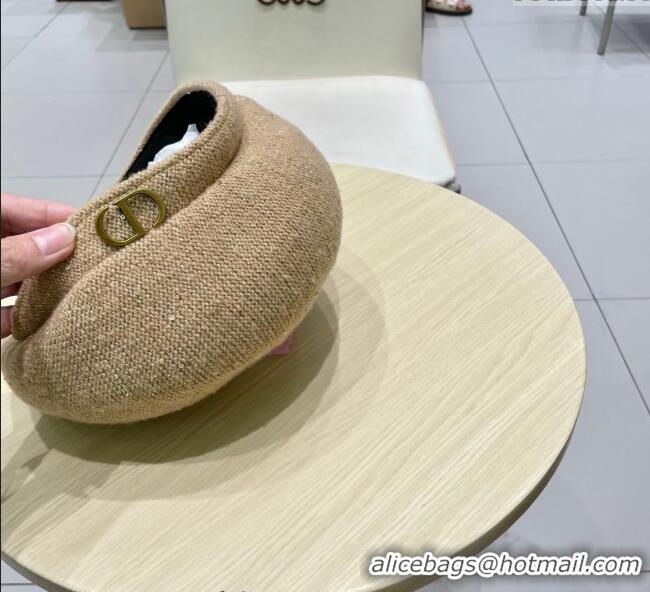 Good Looking Dior CD Knit Beret Hat 0724 Beige 2025