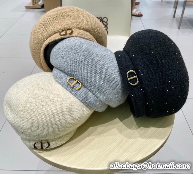 Grade Quality Dior CD Knit Beret Hat 0724 White 2025