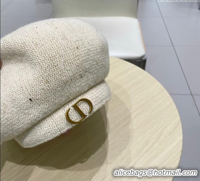 Grade Quality Dior CD Knit Beret Hat 0724 White 2025