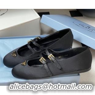 Grade Quality Prada Satin ballerinas flat Black 2025 1F794N