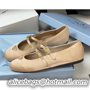 Good Looking Prada Satin ballerinas flat Nude 2025 1F794N