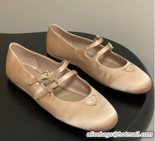 Good Looking Prada Satin ballerinas flat Nude 2025 1F794N