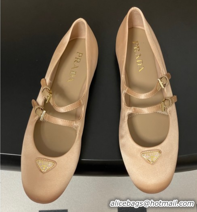 Good Looking Prada Satin ballerinas flat Nude 2025 1F794N