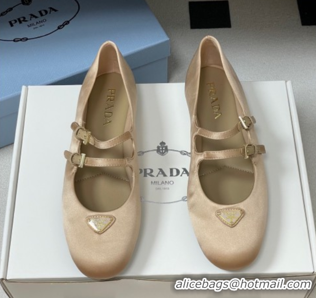 Good Looking Prada Satin ballerinas flat Nude 2025 1F794N