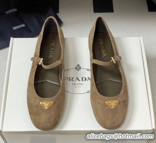 Classic Specials Prada Suede ballerinas flat Beige 2025 1F793N