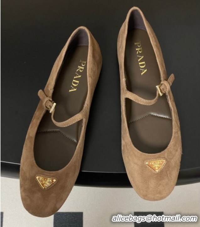 Classic Specials Prada Suede ballerinas flat Beige 2025 1F793N