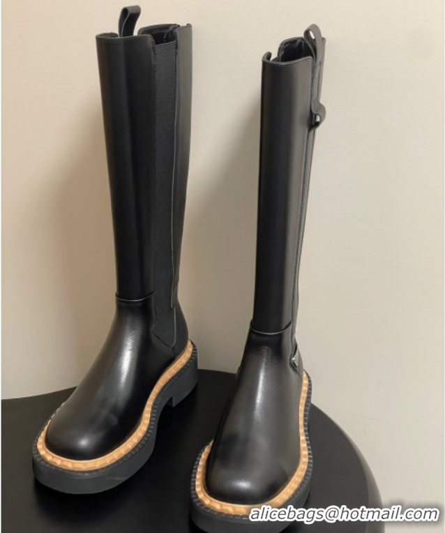 Trendy Design Prada Calf Leather High Boots Black 2025 PR082511