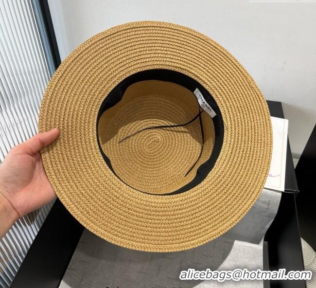 Famous Brand Chanel Straw Wide Brim Hat with Fringe 0724 2025