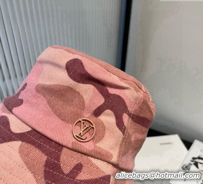 Best Quality Louis Vuitton Canvas Bucket Hat 0724 Pink 2025