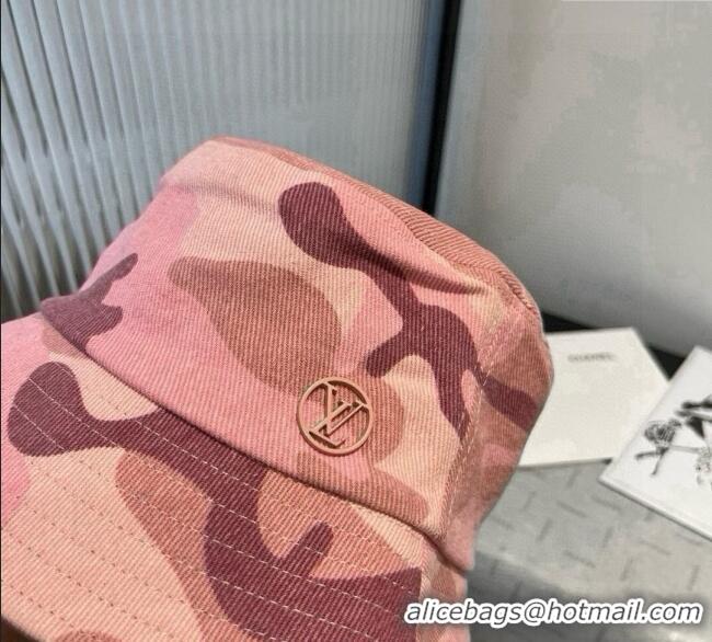 Best Quality Louis Vuitton Canvas Bucket Hat 0724 Pink 2025