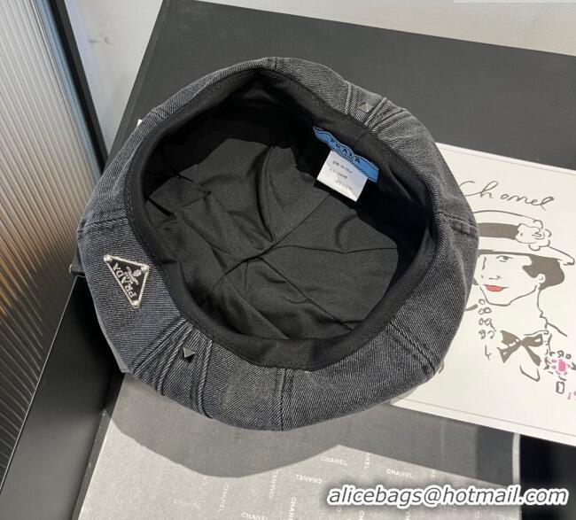 High Quality Cheap Prada Beret 0724 Black 2025