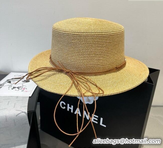 Top Quality Prada Straw Wide Brim Hat with Braided Band 0724 2025