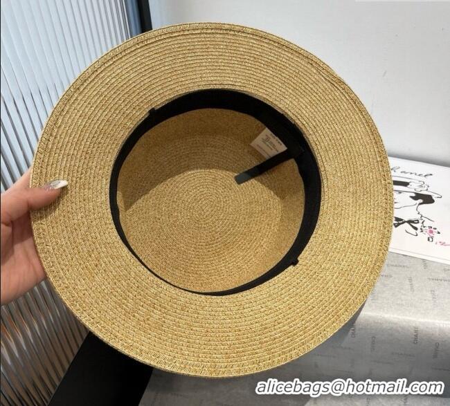 Top Quality Prada Straw Wide Brim Hat with Braided Band 0724 2025