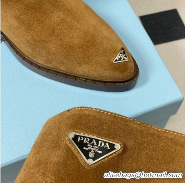 Unique Style Prada Suede High Boots Brown 2025 PR082513