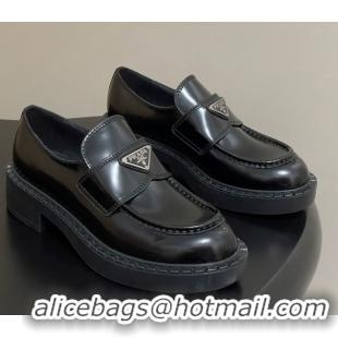 Good Looking Prada Brushed leather loafers Black 2025 1D246M