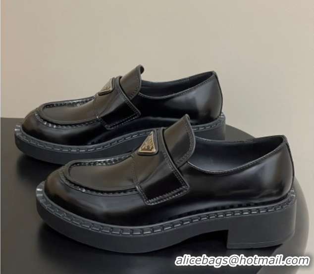 Good Looking Prada Brushed leather loafers Black 2025 1D246M