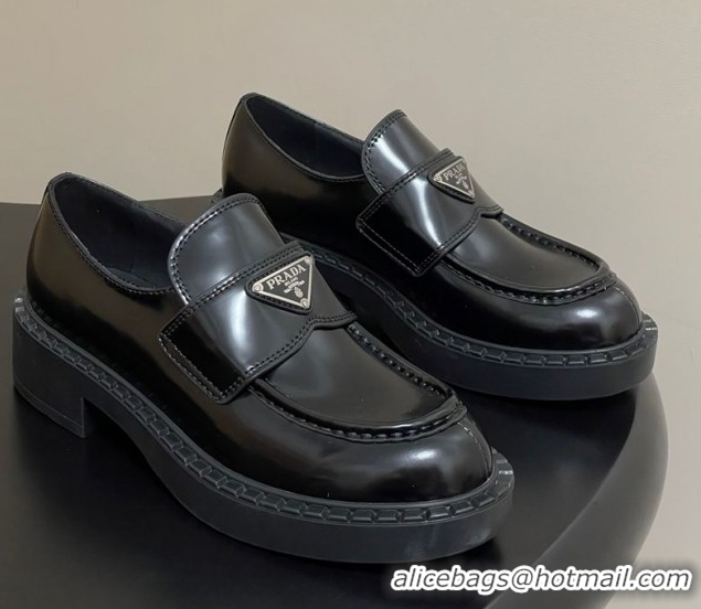 Good Looking Prada Brushed leather loafers Black 2025 1D246M