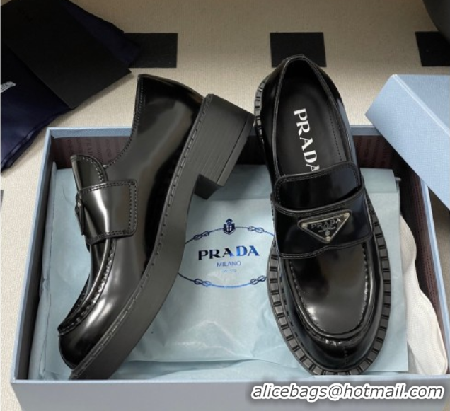 Good Looking Prada Brushed leather loafers Black 2025 1D246M