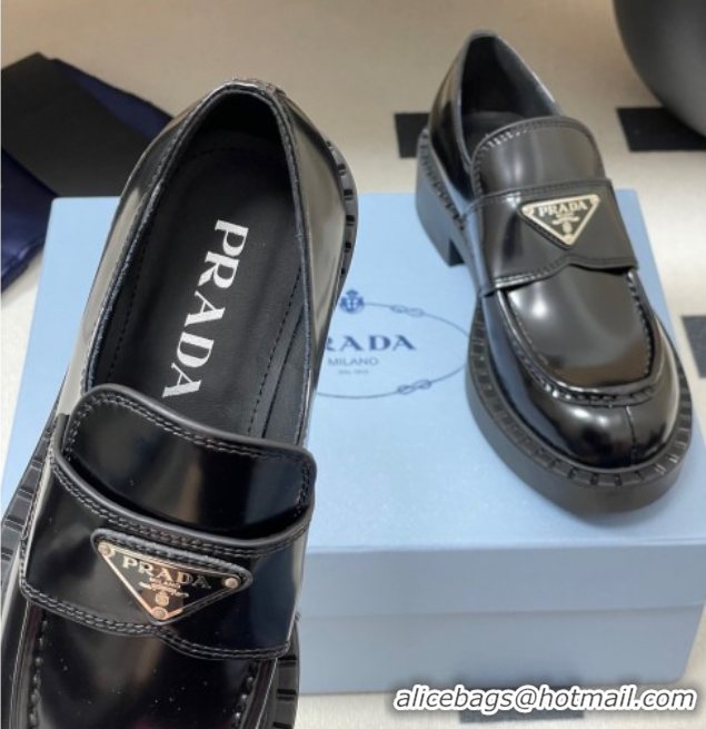Good Looking Prada Brushed leather loafers Black 2025 1D246M